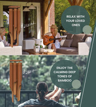 Load image into Gallery viewer, Large Weather-Resistant Bamboo Wind Chimes – Beautiful Handcrafted Outdoor Decor