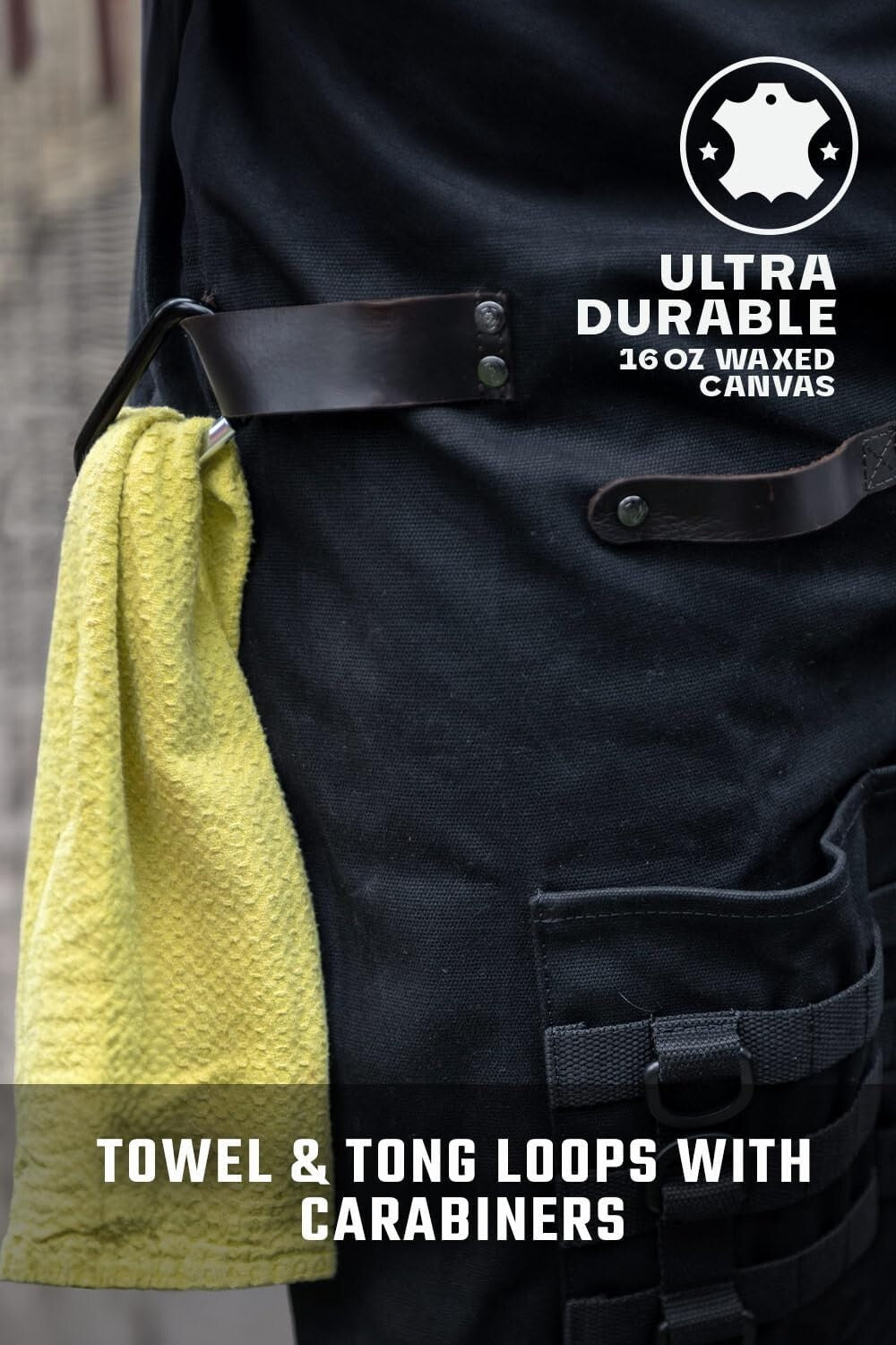 Professional Unisex Kitchen Apron with Drink Holder & Storage for Grilling