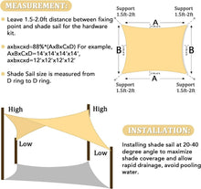 Load image into Gallery viewer, High-Density UV Protection Rectangle Sun Shade Sail - Custom Sizes Available