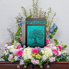 Load image into Gallery viewer, Elegant Mango Wood Cremation Urn: Handcrafted, TSA Approved, 115 lbs Capacity
