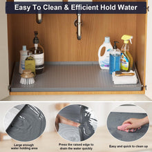 Load image into Gallery viewer, Stain-Resistant Under Sink Mat - 37" x 22" Flexible Silicone for Clean Cabinets