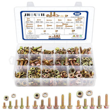 Load image into Gallery viewer, Complete 450PC Flanged Hex Head Bolt Set - Zinc Plated M6, M8, M10 Fasteners