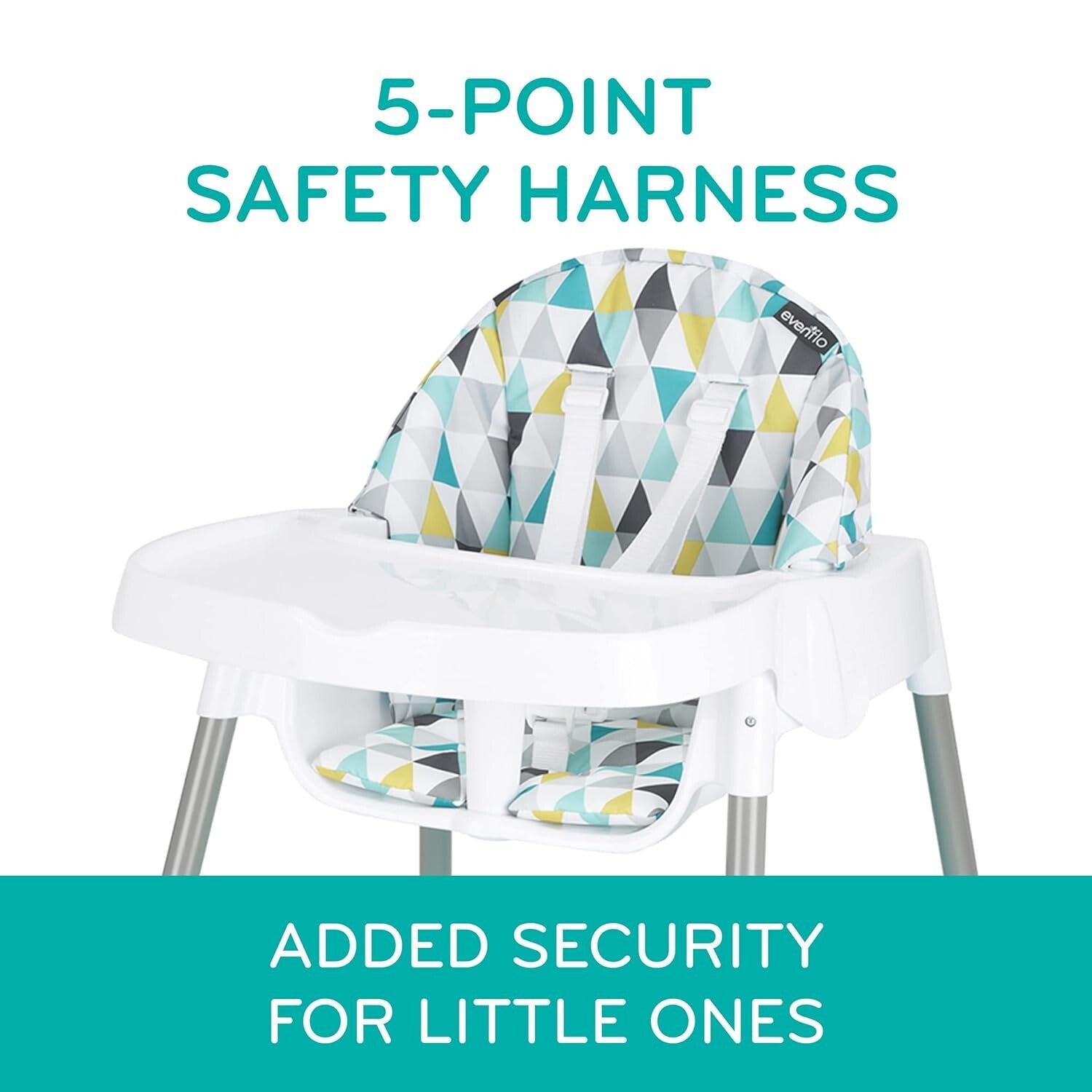 Colorful 4-in-1 Convertible High Chair with Removable Tray for Easy Cleanup