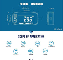 Load image into Gallery viewer, Dual Digital Hour Meter &amp; RPM Reader - Essential for Lawn Tractors &amp; Generators
