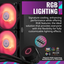 Load image into Gallery viewer, MasterLiquid ML240L RGB V2 AIO Liquid Cooler - 240mm, Dual Chamber Efficiency