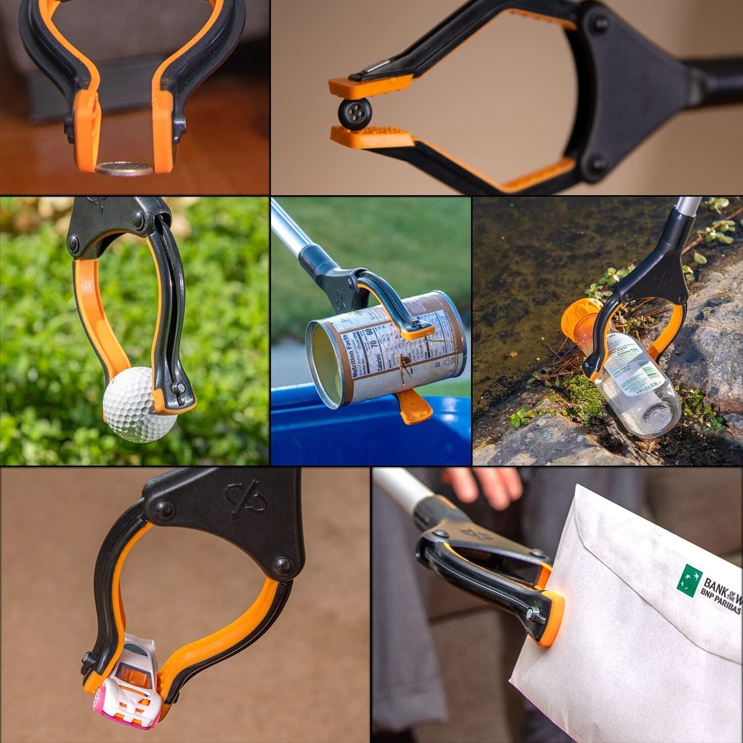 Foldable Grabber Reacher 2-Pack - 43-Inch Heavy Duty Tool for Easy Reaching