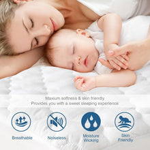Load image into Gallery viewer, Deep Pocket Waterproof Split Top King Mattress Protector with Stain Protection