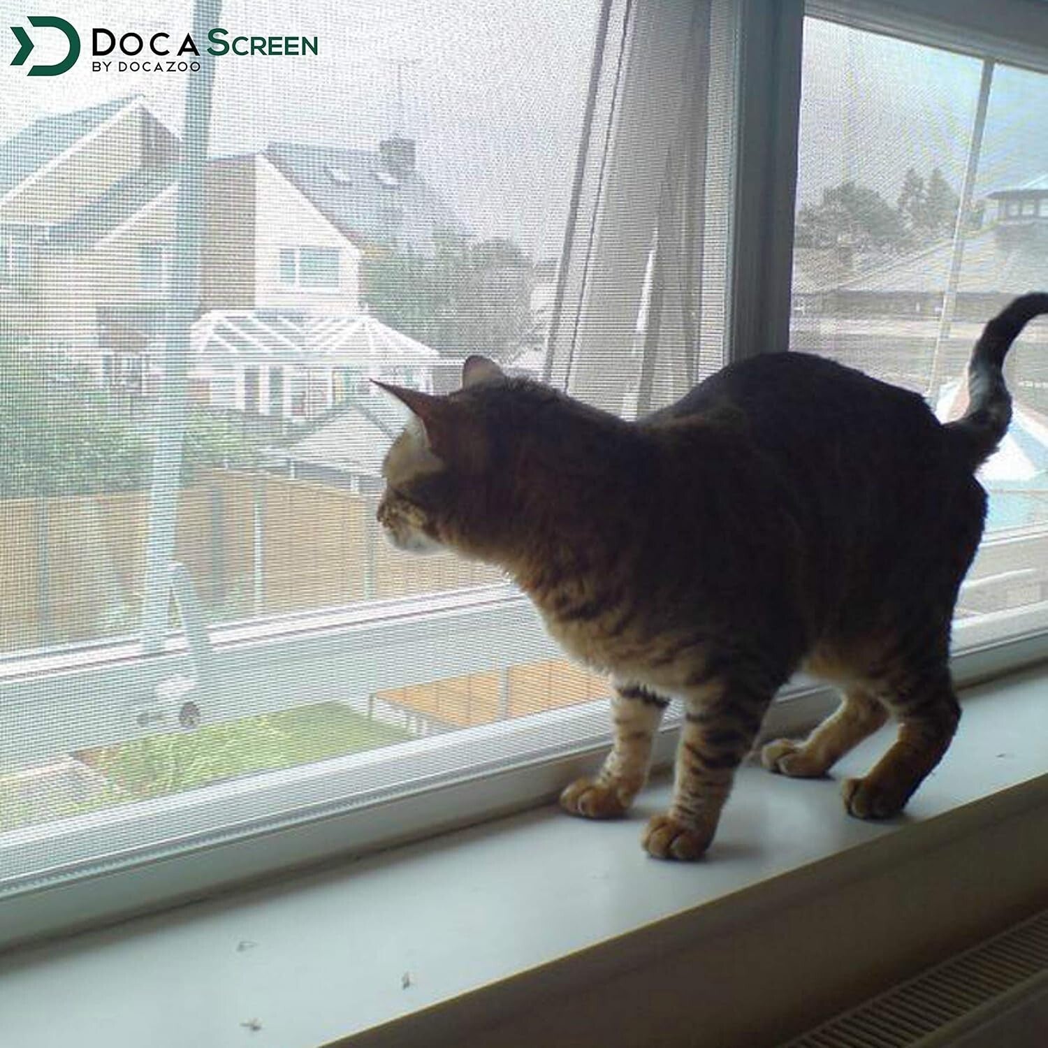 DOCA 48x50 ft Heavy-Duty Pet Screen Mesh - Durable Window Protection in Charcoal