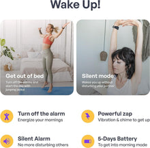 Load image into Gallery viewer, Minimalist Shock Clock 2: Ultimate Silent Alarm for Couples and Students - Black