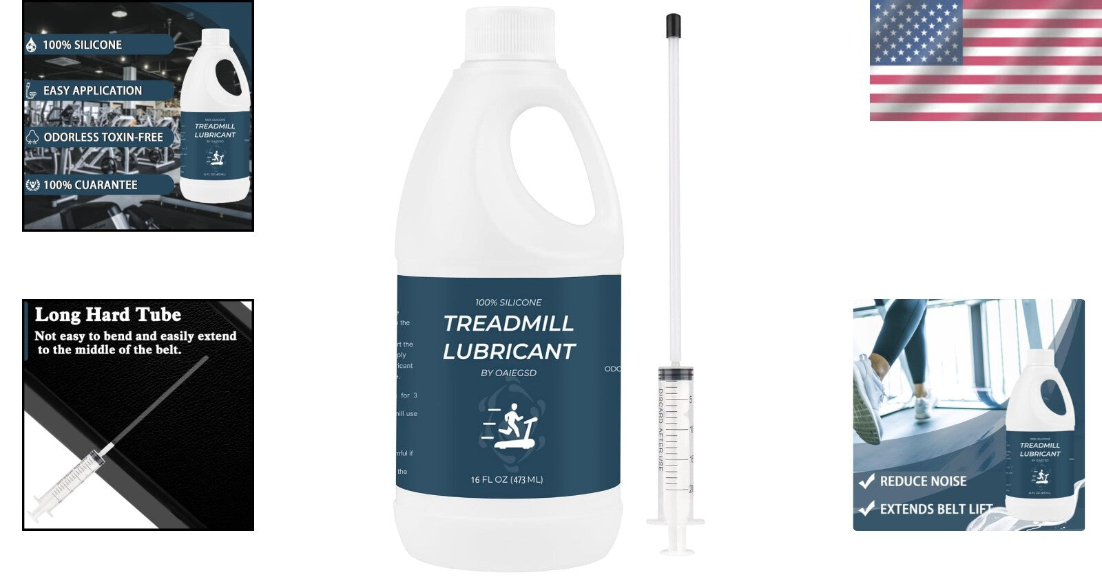 Premium 16 oz Treadmill Lubricant - Non-Toxic Silicone Oil for Every User