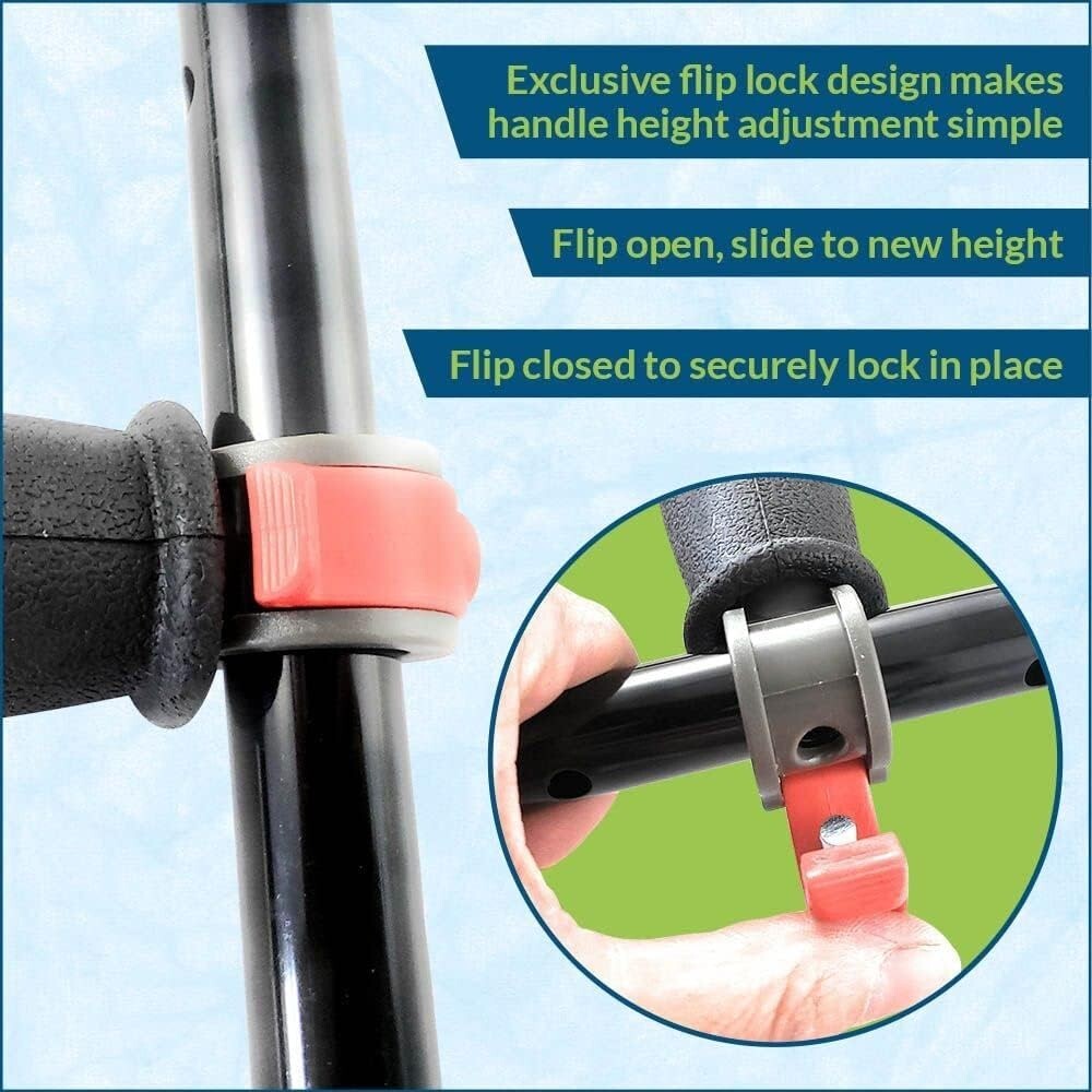 Ultra Lightweight Spring-Loaded Crutches for Fashionable Mobility - 4'7" to 6'6"