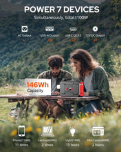 Load image into Gallery viewer, Emergency Ready 146Wh Power Bank - Reliable Solar Power for Outdoor Adventures