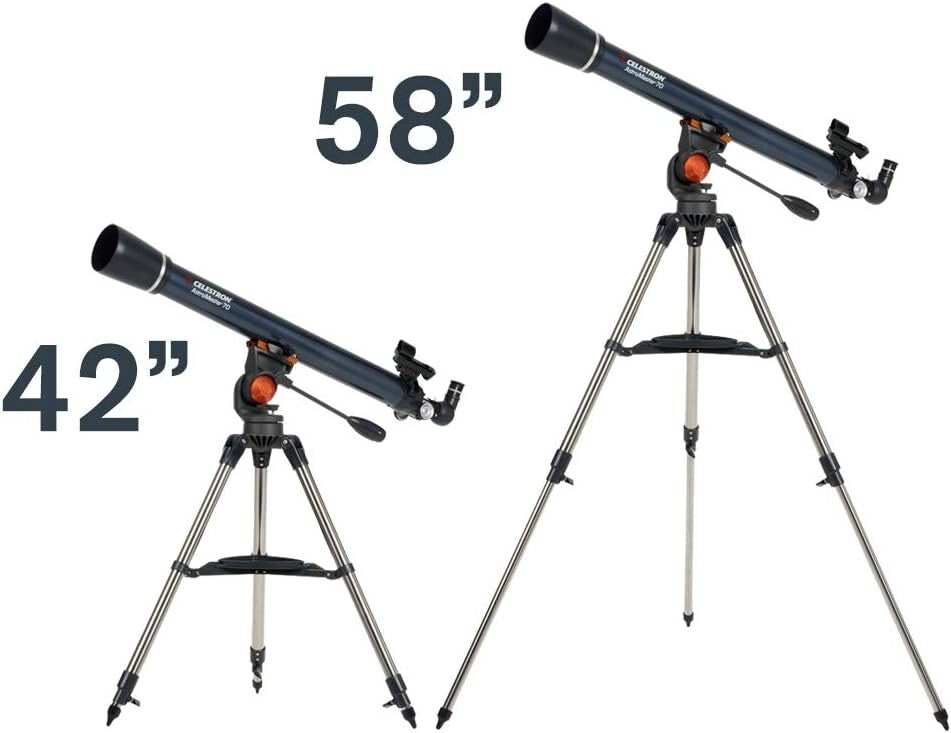 AstroMaster 70AZ Refractor Telescope with 70mm Optics & Adjustable Tripod