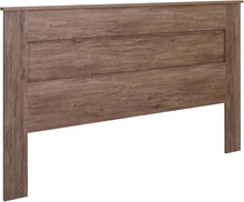 Load image into Gallery viewer, Stylish Flat Panel King Headboard - Drifted Gray Wood with Easy Mounting System