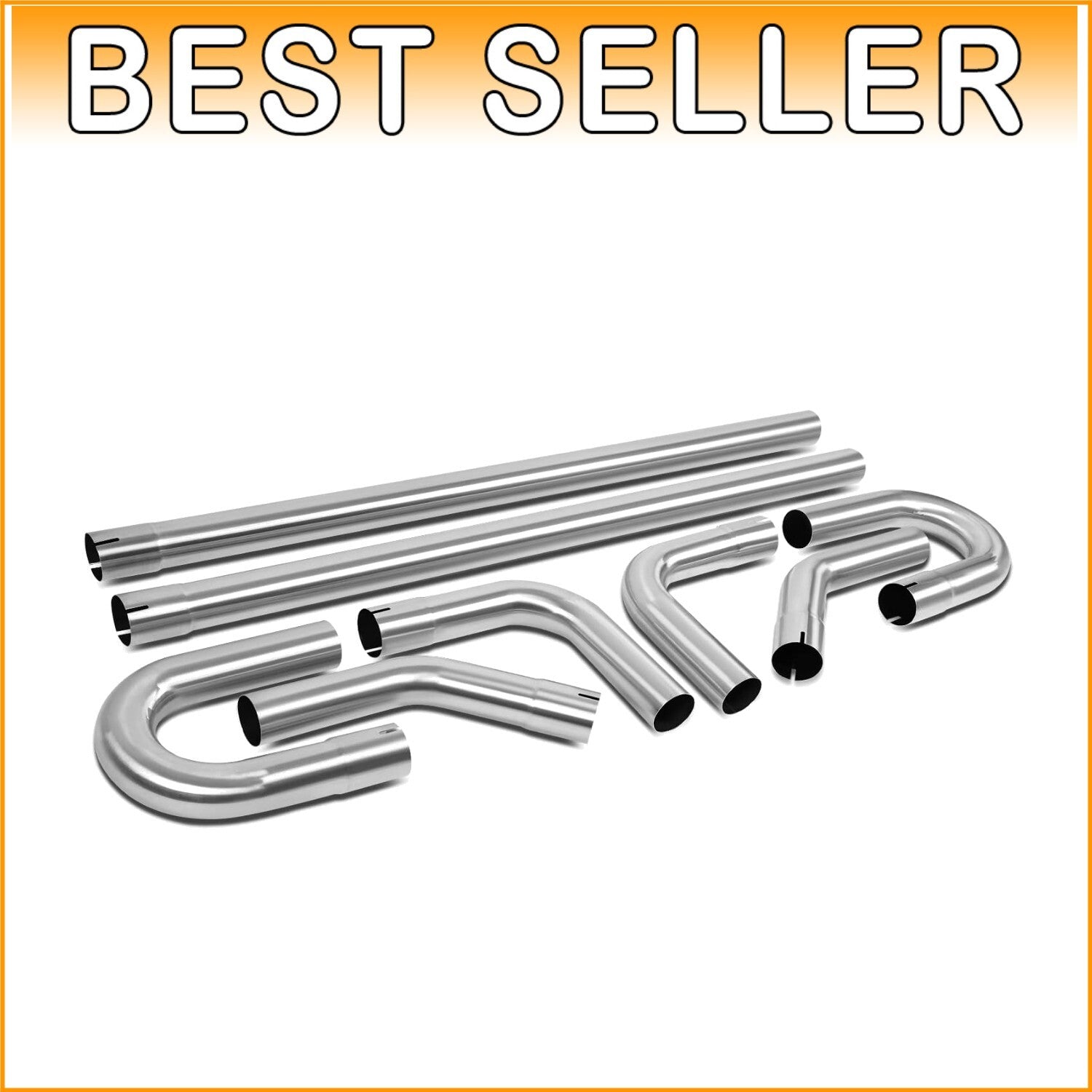 DIY Custom 8-Piece Stainless Steel Exhaust Tubing Kit - Universal Fit, Durable