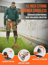 Load image into Gallery viewer, 20V Cordless String Trimmer &amp; Edger with Auto Line Feed for Effortless Lawn Care