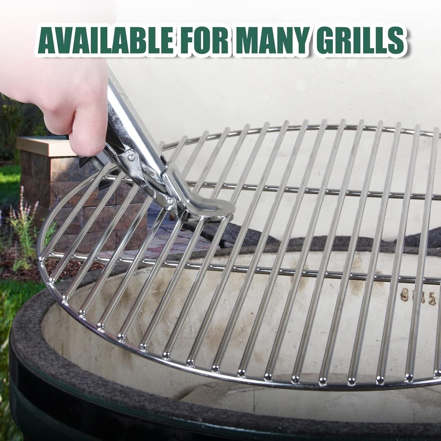 Essential Grill Grate Lifter & Ash Tool Set for Big Green Egg & Kamado Grills