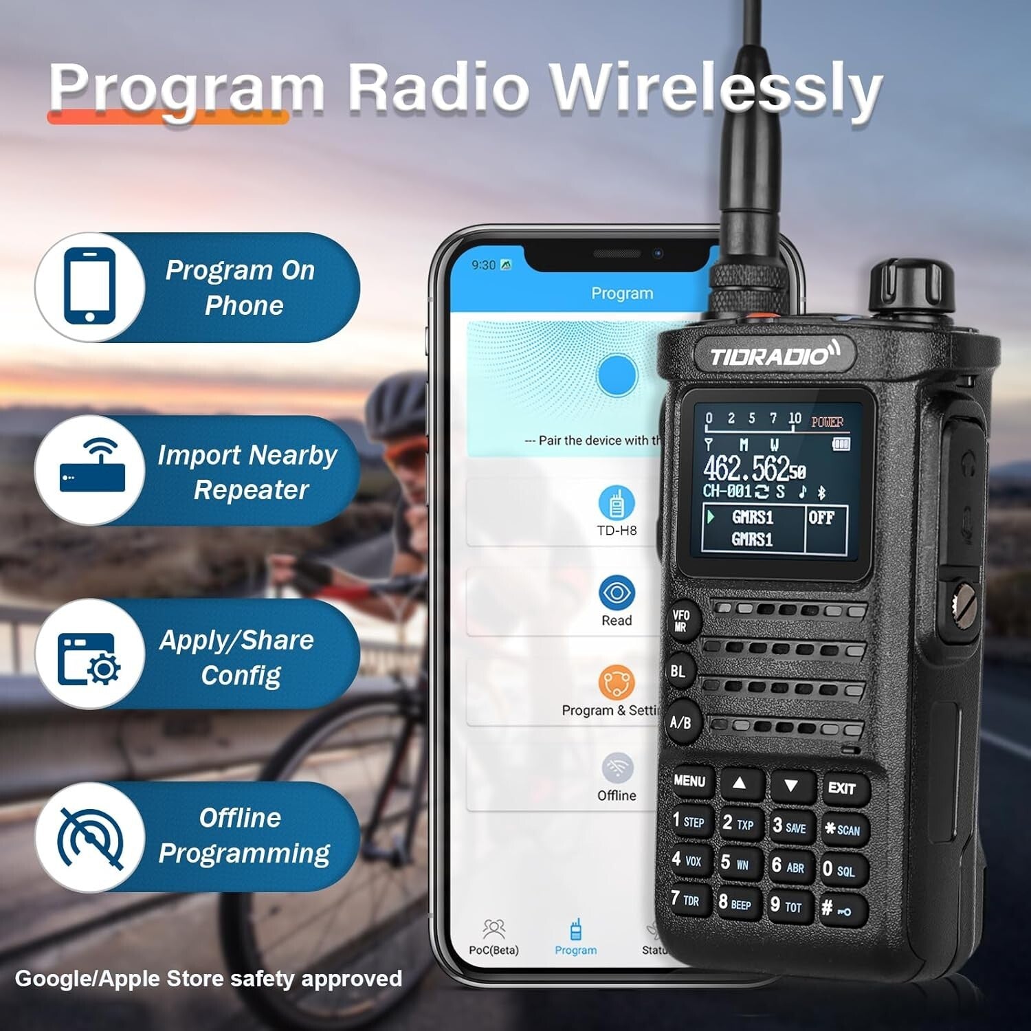 Advanced 2nd Gen Ham Radio with Wireless Programming, Dual Band & LCD Screen
