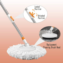 Load image into Gallery viewer, Ultimate Spin Mop &amp; Bucket Cleaning System: Extended Handle &amp; 5 Refill Heads