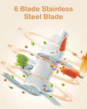 Load image into Gallery viewer, Effortless Baby Food Maker Set with 600ml Glass Bowl &amp; Stainless Steel Blades