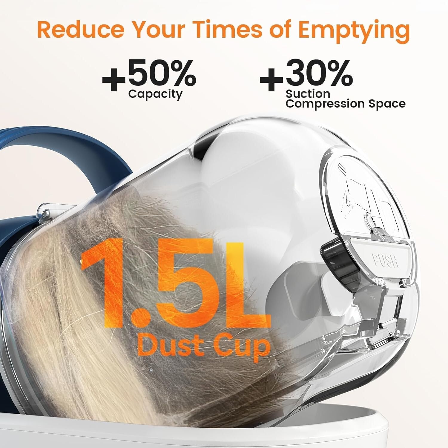 Innovative Pet Grooming Vacuum with 1.5L Dust Cup - Perfect for Hair-Free Homes