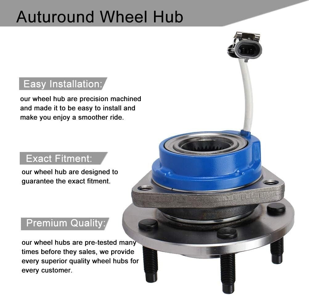 Durable Wheel Hub Bearing Assembly Compatible with Impala & DeVille - Set of 2