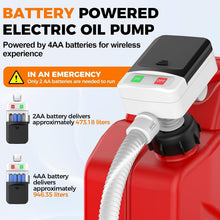 Load image into Gallery viewer, Battery-Powered Automatic Fuel Transfer Pump with Overflow Protection &amp; Adapters