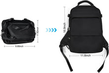 Load image into Gallery viewer, Waterproof Casual Travel Backpack with 16-Inch Laptop Compartment and Extra Bag