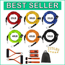 Load image into Gallery viewer, Heavy-Duty Workout Bands - Stackable Resistance Up to 225LB - Travel-Friendly