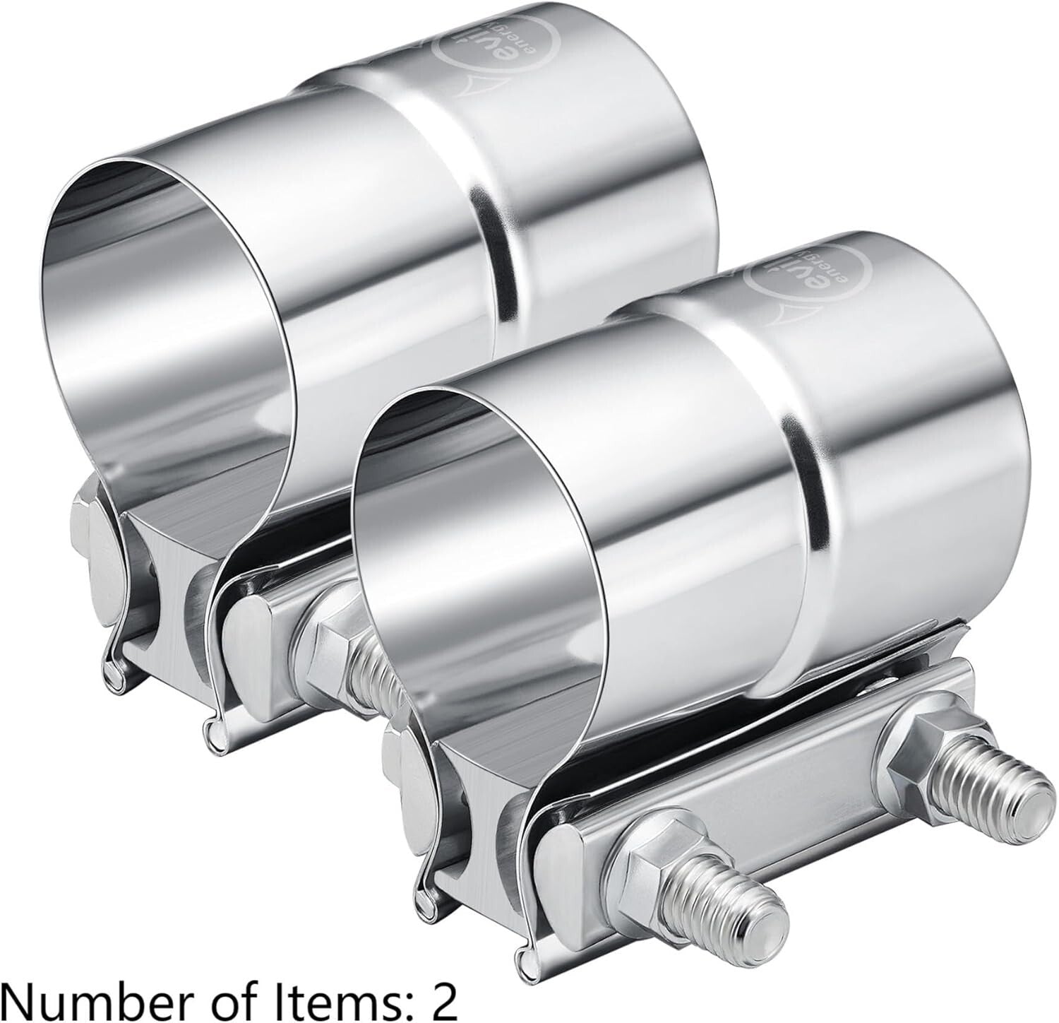 Stainless Steel Lap Joint Exhaust Clamp 2.5'' - Secure, Easy Connect, 4 Pcs