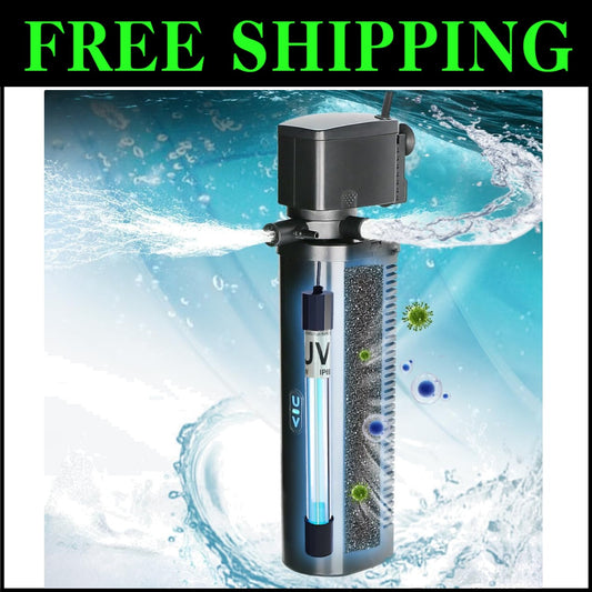 Separate Control U-V Fish Tank Filter - Clean Water & Fresh Smells Guaranteed
