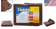 Load image into Gallery viewer, 20'x30' Super Heavy Duty Brown Tarp - Waterproof, Tear Resistant &amp; UV Treated
