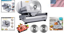 Load image into Gallery viewer, Professional Electric Deli Slicer: Adjustable Thickness for Meat, Cheese &amp; Bread