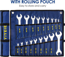 Load image into Gallery viewer, Professional 18-Piece Metric &amp; SAE Wrench Collection - Polished Chrome Finish