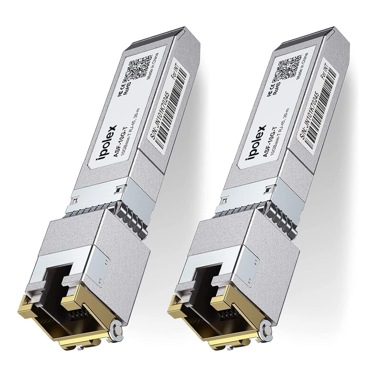 10G SFP+ Copper Module - Supports 30m, Low Power, Tested Performance (2-Pack)