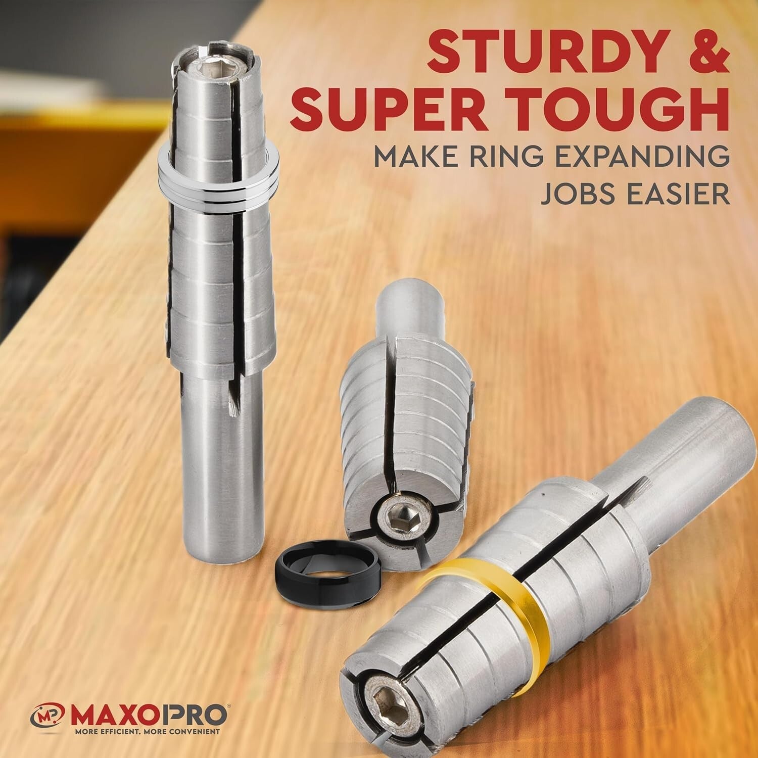 Durable Stainless Steel Ring Mandrel for Lathes - Sizes 11-14, Effortless Use