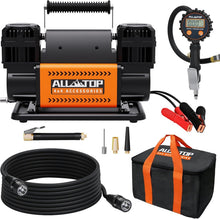 Load image into Gallery viewer, Compact Dual Cylinder Tire Inflator with Digital Gauge - 12V Heavy Duty Pump