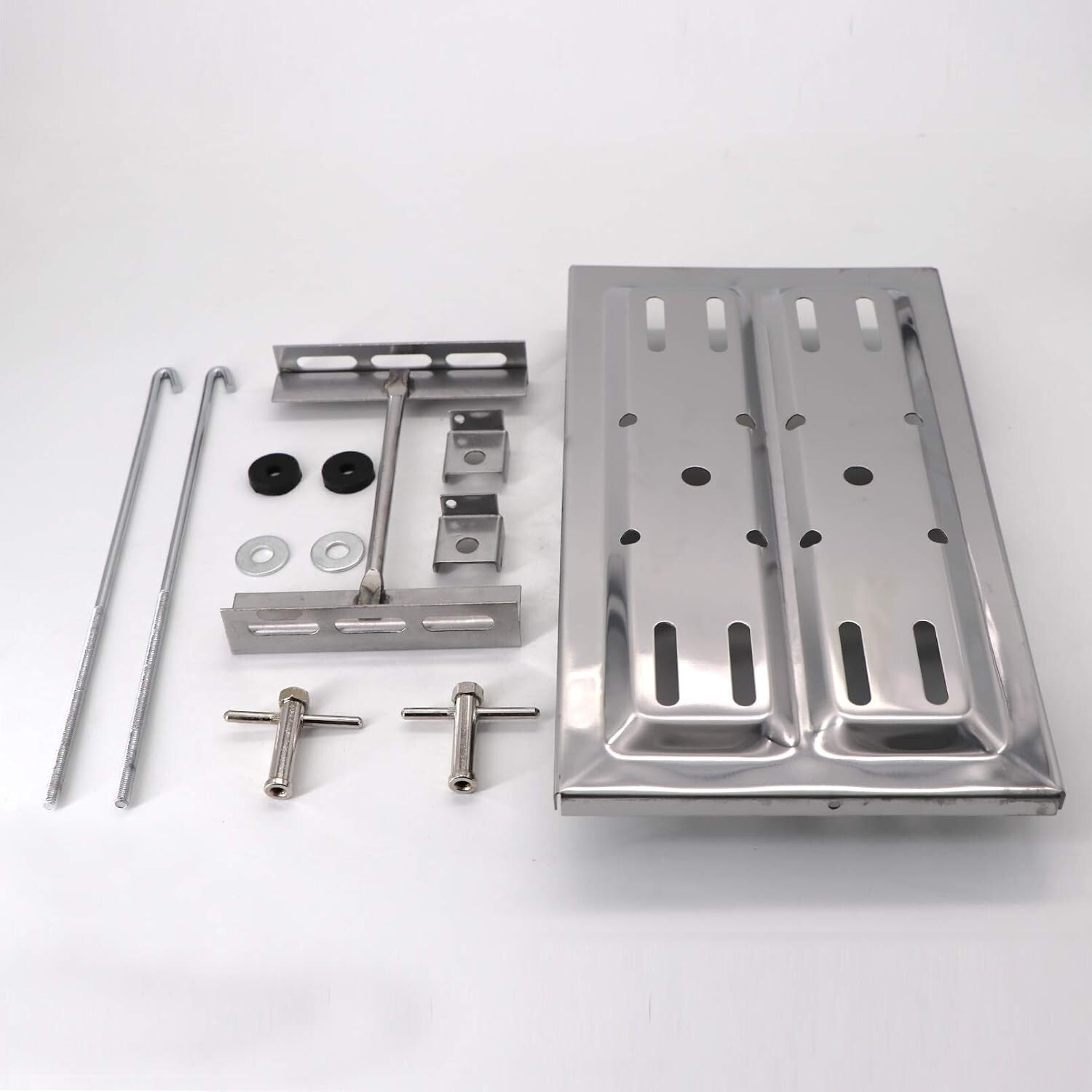 Universal Stainless Steel Tray Holder Kit - Durable 7.5" x 13.25" Solution