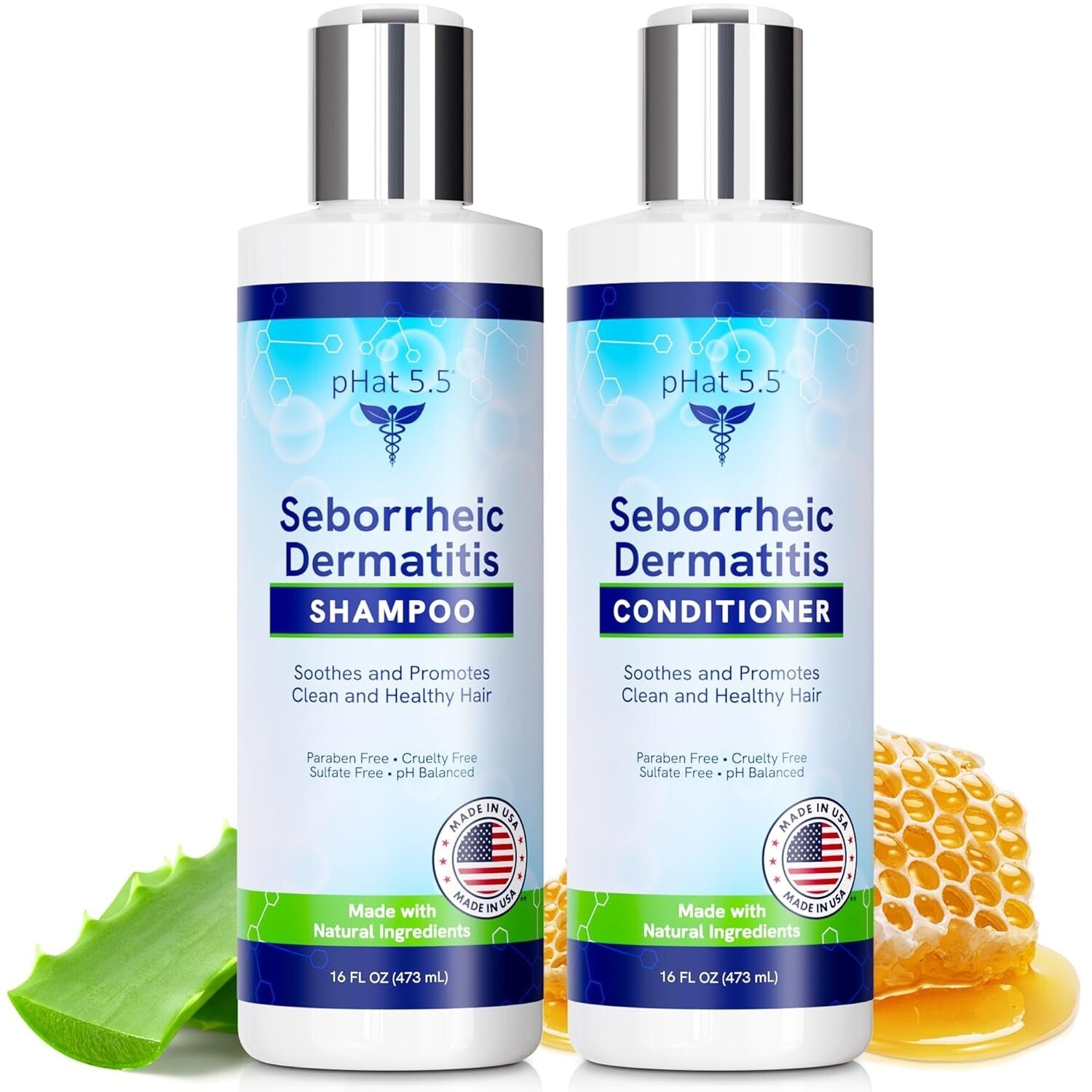 Fragrance-Free Shampoo & Conditioner Set for Dry, Itchy Scalps - Organic Formula