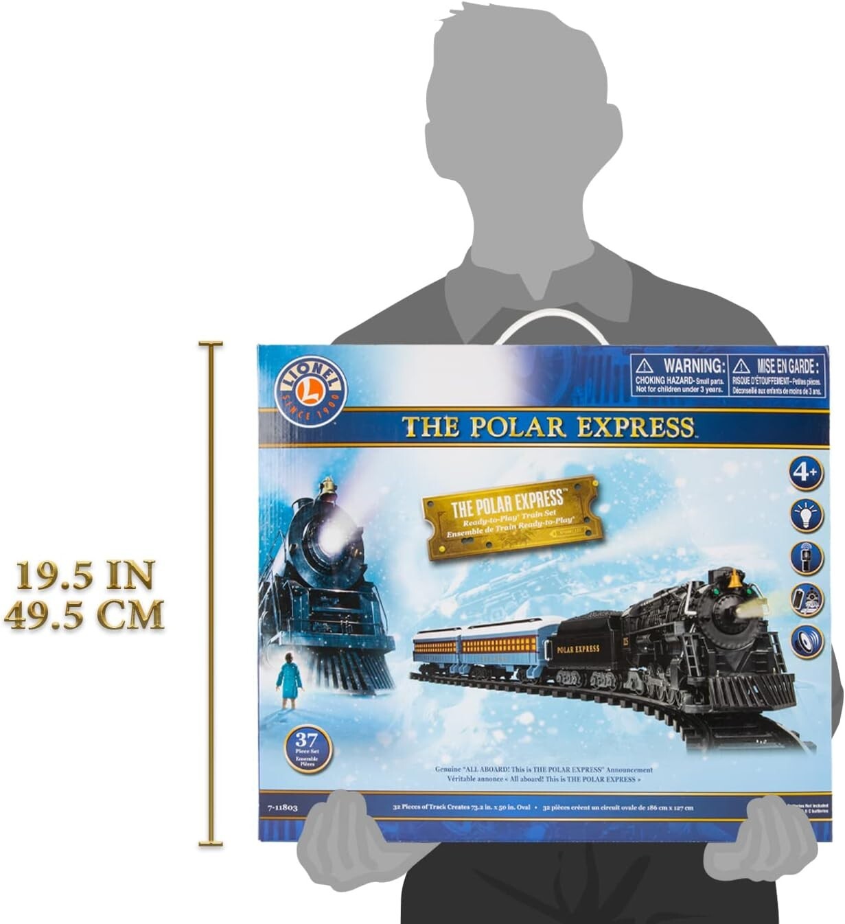 Christmas Magic Awaits: Polar Express Battery-Powered Train Set with Remote