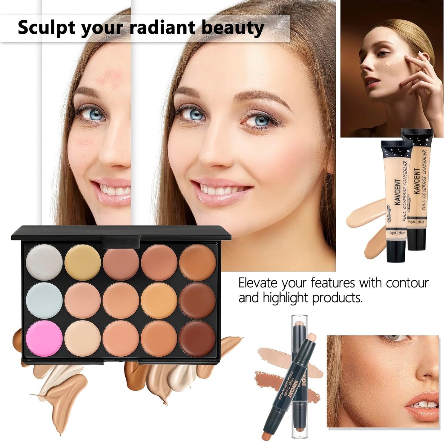 Ultimate Makeup Gift Set for Women: Includes Palettes, Brushes & More
