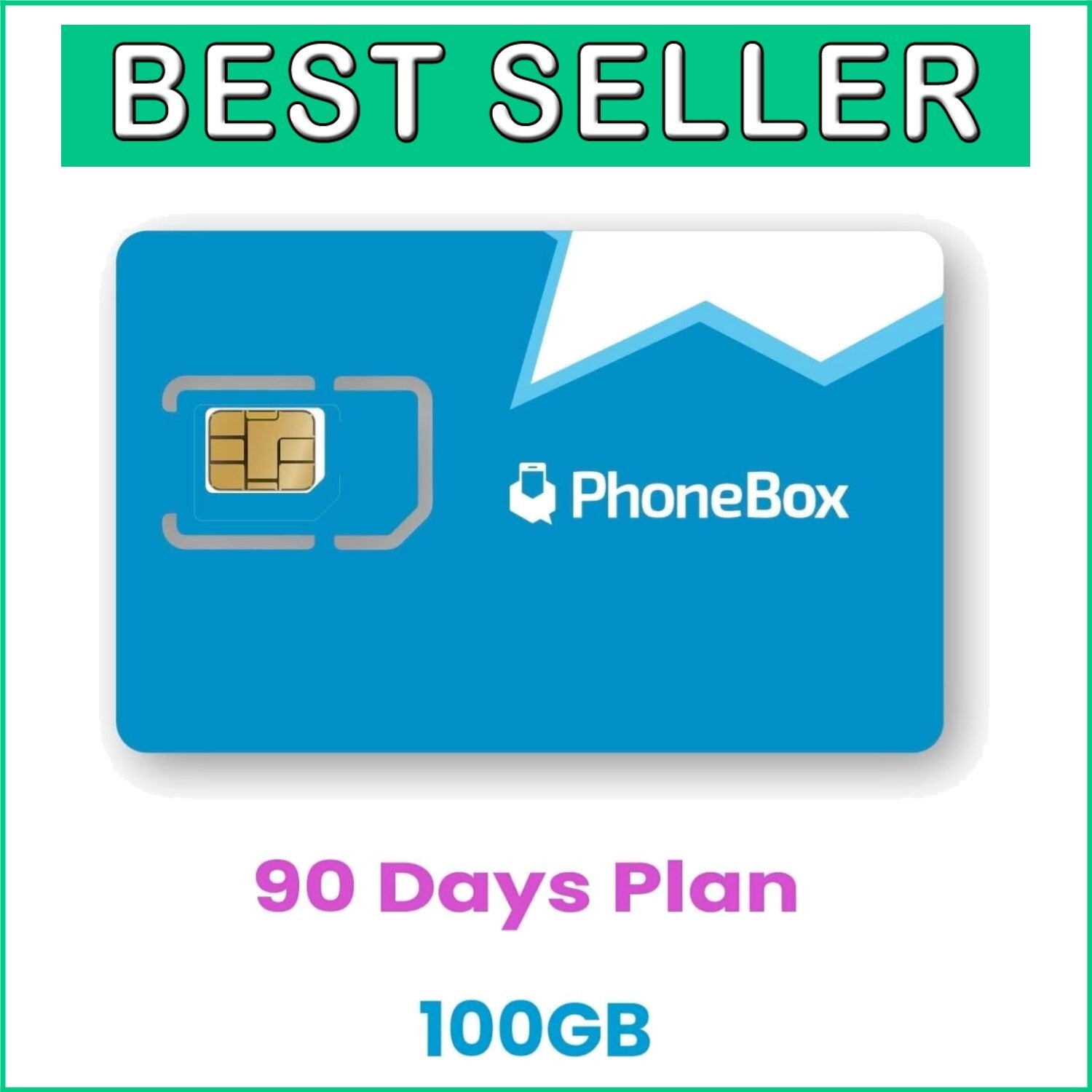 100GB Canada SIM - Preloaded for 90 Days, 1,000 International Calls & No Fees!
