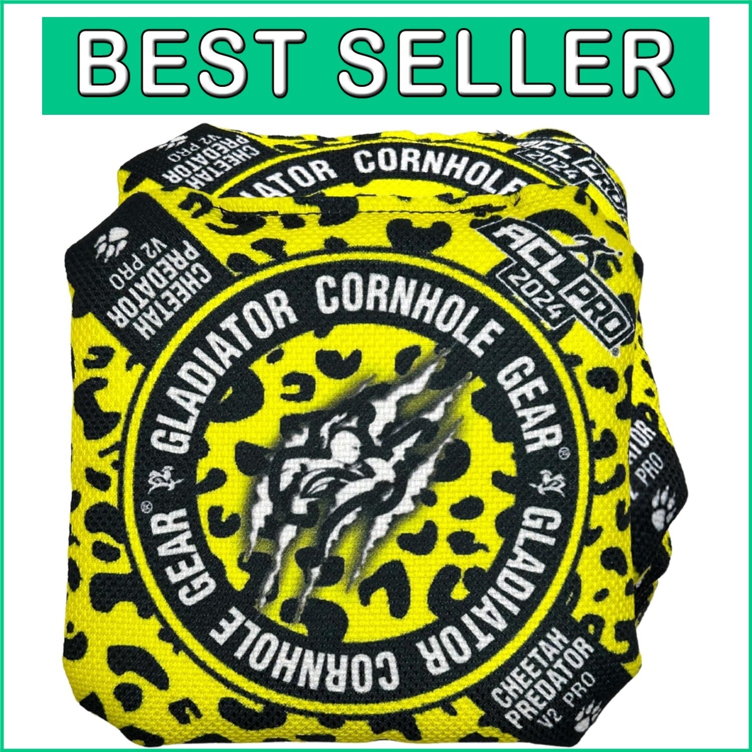 Durable Yellow Cornhole Bags | ACL Approved Set of 4 for All Weather Conditions