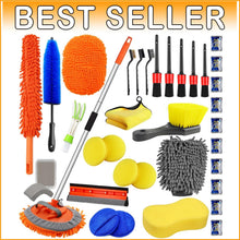 Load image into Gallery viewer, Professional 39-in-1 Car Wash Kit with Adjustable Long Handle &amp; Microfiber Tools