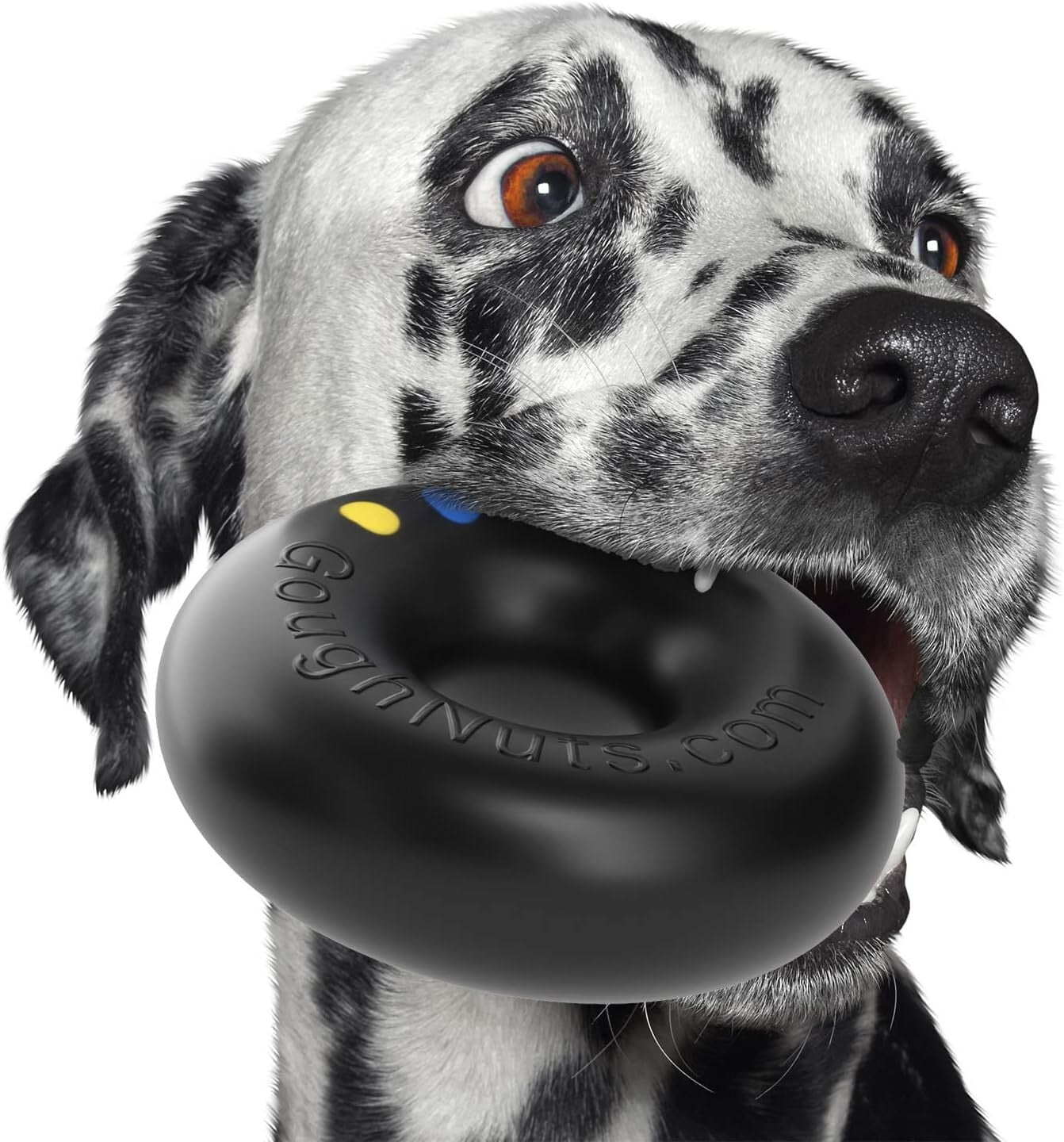 Toughest Rubber Dog Chew Toy for Large Breeds - Lifetime Replacement Guarantee