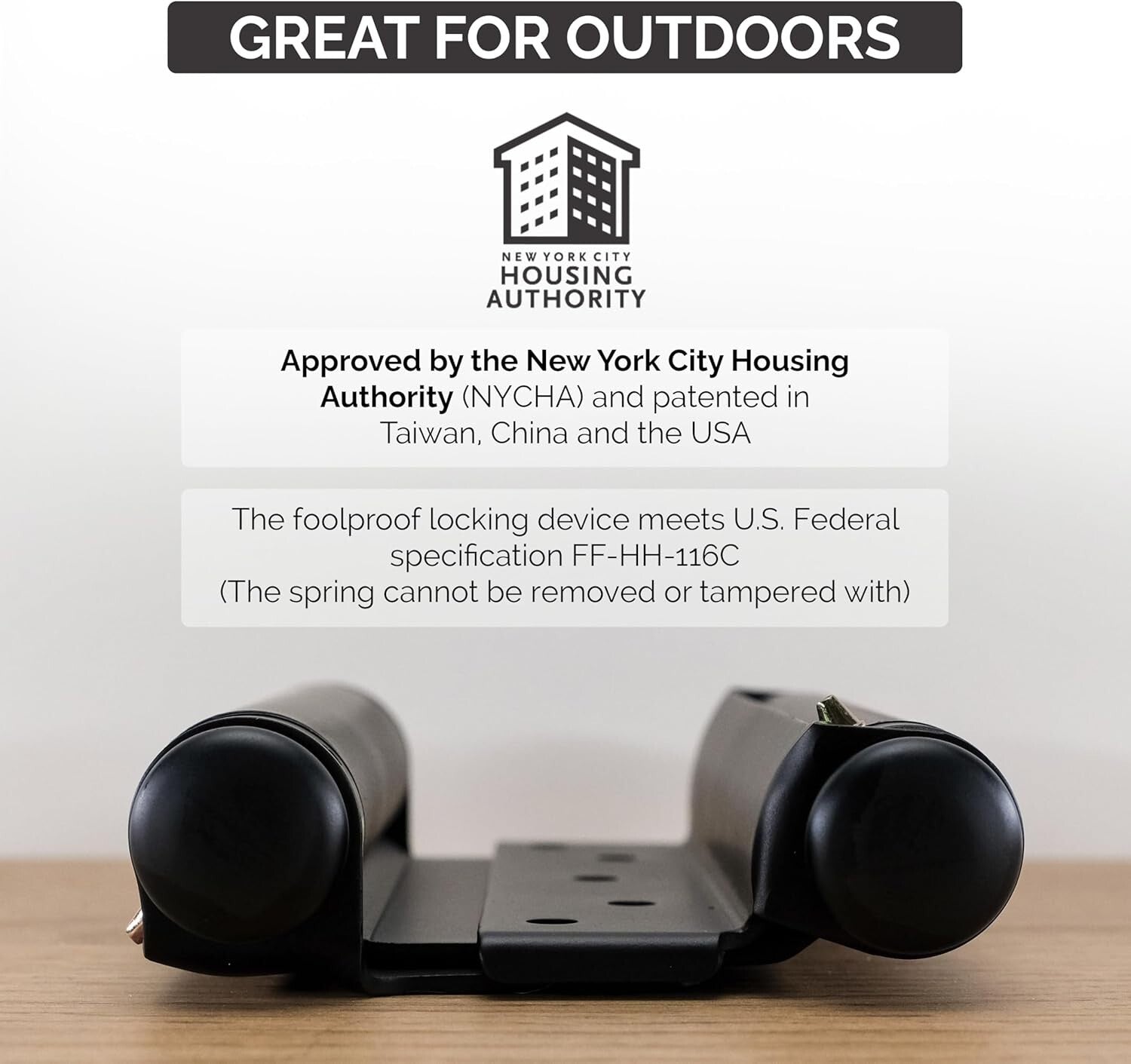 6-Inch Rust-Resistant Double Action Spring Hinge - Matte Black, 70 lb Capacity