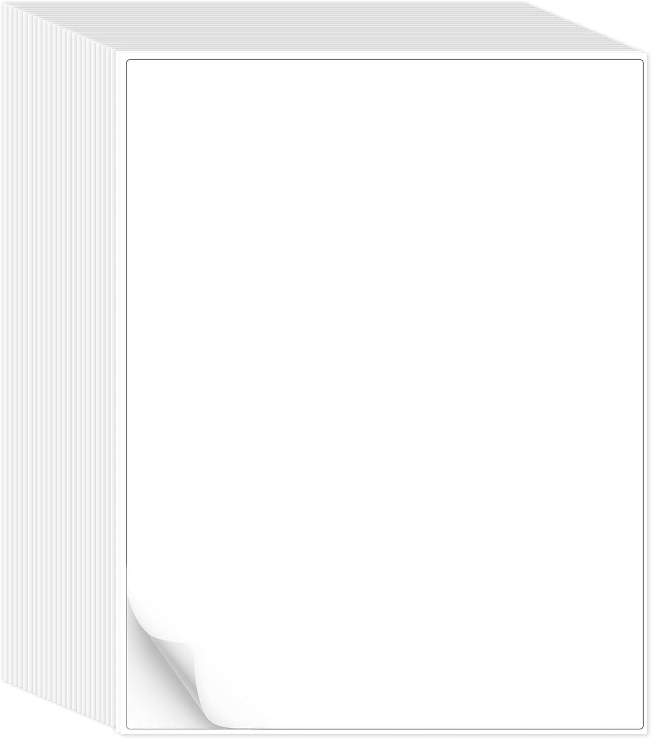 500 Sheets 8-1/2" x 11" Self-Adhesive Label Paper for Laser & Inkjet Printers