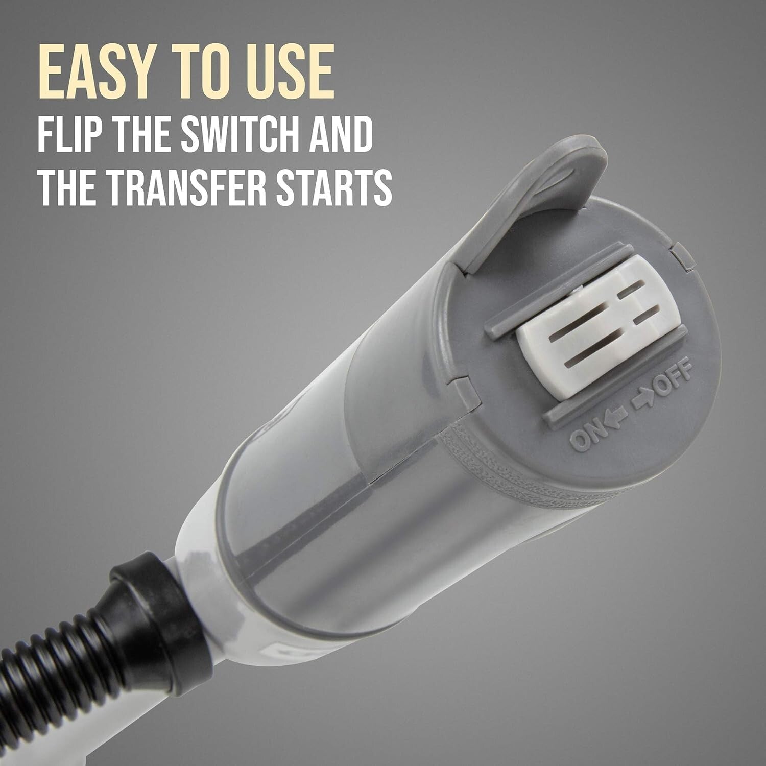 D Battery Powered Fuel Transfer Pump – Fast 2.4 Gallons Per Minute with Nozzle