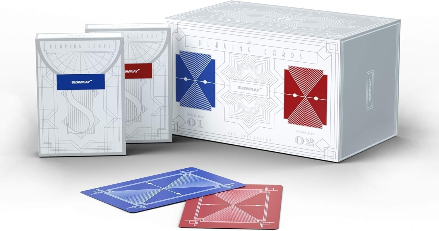 Professional Jumbo Index Plastic Playing Cards - 10 Deck Set for Texas Hold'em