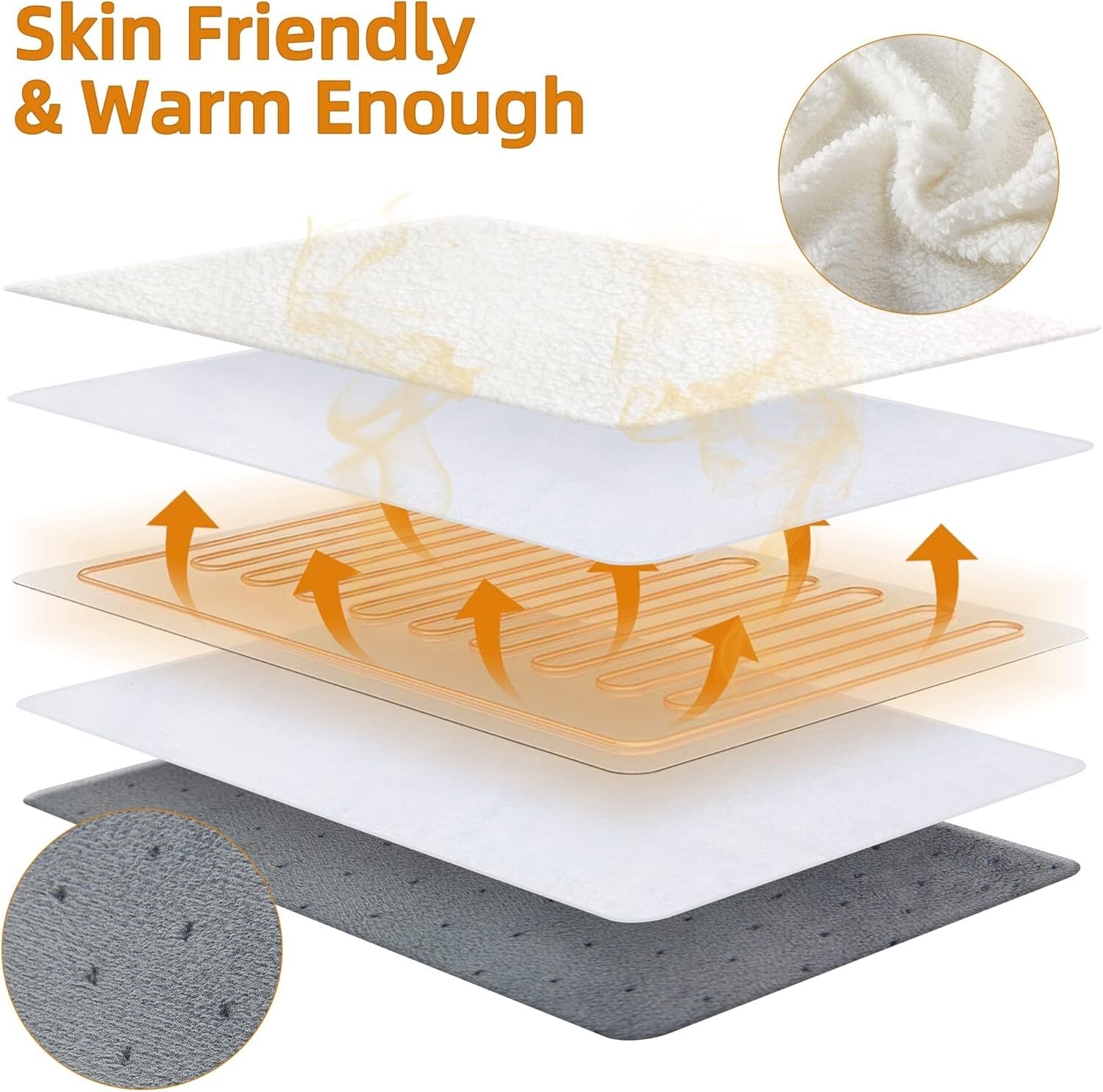 Electric Heated Foot Warmer with 6 Settings, Fast Heating for Ultimate Comfort